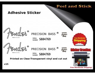 Fender Precision Guitar  Sticker v15